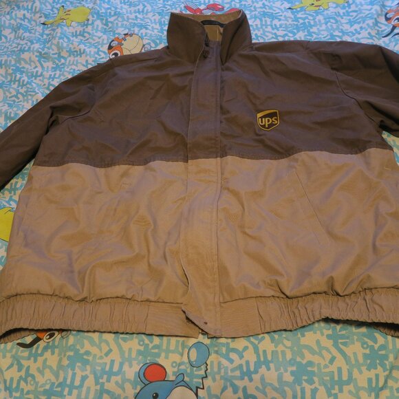 VTG Uniform UPS Costume Jacket Clipper USA United Postal Brown Pockets 3XL Long